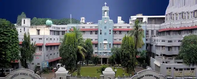MBBS counselling process at Christian Medical College, visual of the campus with academic buildings, greenery, and the central clock tower; essential for medical admission guidance in India.