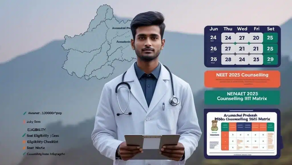 Arunachal Pradesh MBBS counselling hero image with medical student.